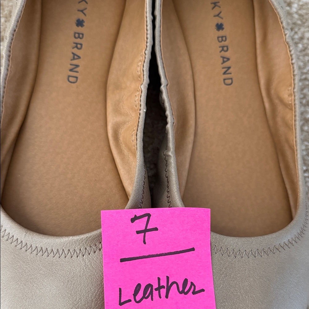Lucky Brand Emmie Style Women's Suede and Leather Flats Size 6.5 & 7 - Picture 9 of 16